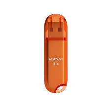 Флешка USB Maxvi P1 orange (FD8GBUSB20C10P1), 8GB, USB 2.0, R/W 15/5, оранжевый