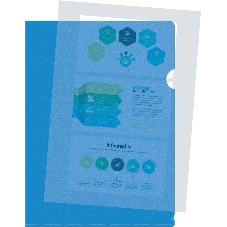 Папка-уголок Silwerhof Eco тисненый A4 пластик 0.12мм синий