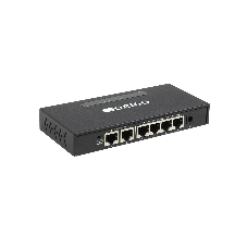 Коммутатор неуправляемый PoE ORIGO OS1206P/60W/A1A 4x100Base-TX PoE+, 2x100Base-TX, PoE-бюджет 60 Вт, корпус металл