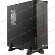 Корпус mATX Delux H308 черный, БП 300W, USB 3.0, audio