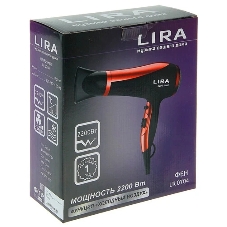 Фен LIRA LR 0704 черный/красный, 2200 Вт