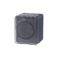 Розетка 1-м ОП AtlasDesign Profi54 16А IP54 250В с заземл. защ. шторки антрацит SchE ATN544045