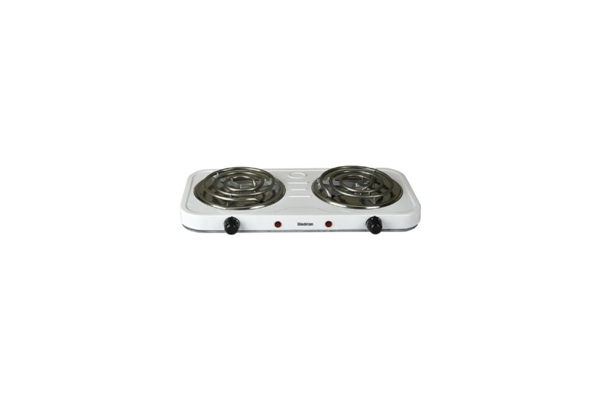Плита настольная электрическая Blackton Bt HP205W белый, 2 кВт, ТЭН, конфорки - 2, эмаль, поворотные переключатели