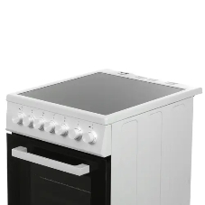 Плита электрическая Beko FSE57110GW белый, конфорок 4 шт, духовка 55 л, гриль, 50 см x 85 см x 60 см
