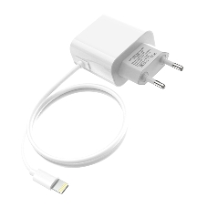 Сетевое зарядное устройство Maxvi CHL-240L Lightning 2.4A, литой кабель 1.2м, белый