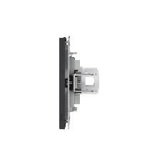 Компьютерная розетка RJ-45 без шторки, кат.6А двойная, KANT, черный уголь