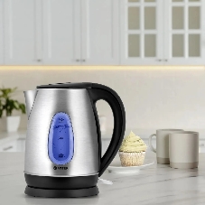 Чайник электрический Vitek VT-7039, 2200 Вт, серебристый и черный