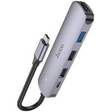USB-концентратор Hoco HB27, USB Type-C, HDMI/PD/USB 3.0/USB 2.0, USB Type-C