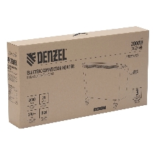 Конвектор электрический Denzel XCE-2000B черный, 2000 Вт, 25 м2, термостат