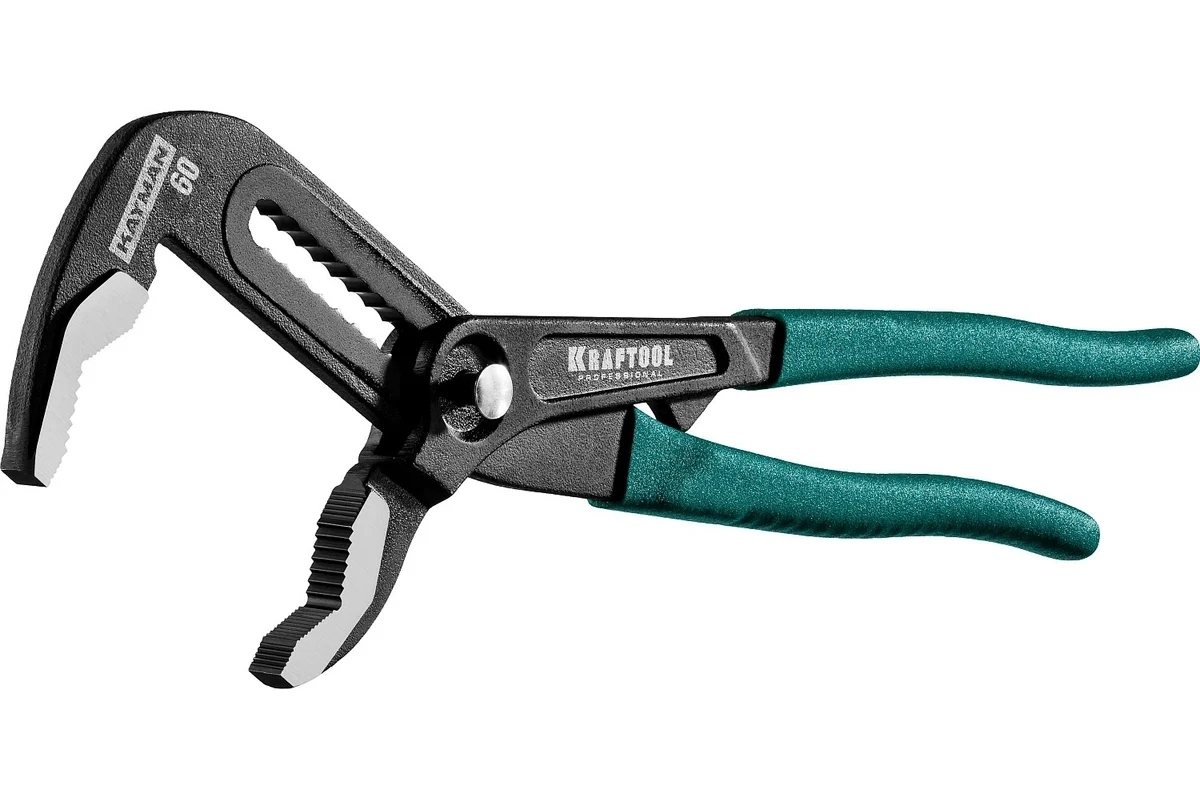Клещи переставные KRAFTOOL 22353-25 Bulldog Cr-V, max захват 60мм, губки 6мм, 250мм