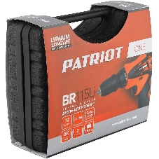 Дрель-шуруповерт Patriot BR 115Li, 12 В, 2 Ач, 25 Нм, щеточный