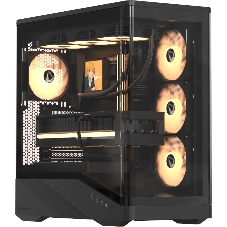 Компьютерный корпус Formula V Line Crystal U9 PA Black, ATX, TYPE-C*1, USB3.0*2, Curved Glass, SIDE 3x PERFORMANCE ARGB, REAR 1x PERFORMANCE ARGB