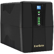 Источник бесперебойного питания ExeGate Power Back BNB-1000.LED.AVR.4C13 / 1000 ВА / 550 Вт / 4 x IEC 320 C13