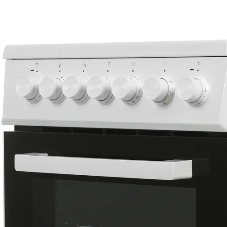 Плита электрическая Beko FSE57110GW белый, конфорок 4 шт, духовка 55 л, гриль, 50 см x 85 см x 60 см
