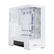 Компьютерный корпус ZALMAN P40 DS, ATX, белый, WINDOW, 9.1-inch LCD screen, 2xCombo(2.5” or 3.5”), 1x2.5”, 1xUSB TYPE-C, 2xUSB 3.0, SIDE 3x120мм ARGb, REAR 1x120мм ARGb