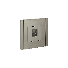 Розетка компьютерная RJ45 кат.5E IEK FORTE&PIANO FP532 сталь