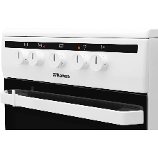 Плита электрическая Hansa FCCW54002 белый, конфорок 4 шт, духовка 68 л, 50 см x 85 см x 60 см