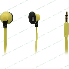 Проводные наушники Smartbuy Boost желтый, внутриканальные, Jack 3.5 мм, покрытие soft-touch, микрофон на проводе