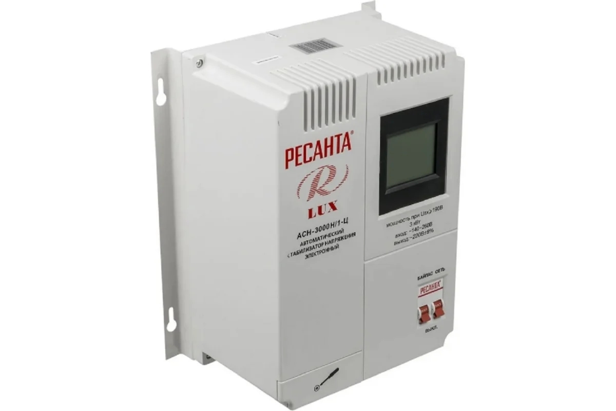 Стабилизатор напряжения Ресанта АСН-3000Н/1-Ц Lux