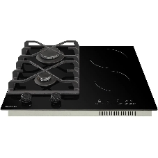 Комбинированная варочная панель HIBERG VM 6021 B независимая, черный