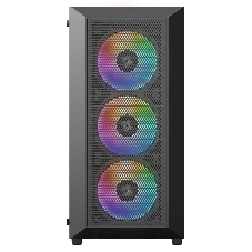 Компьютерный корпус XASTRA A406 4ARGB Black ATX/Mesh/tempered glass/4x120мм ARGB PWM fans/A406-4FC12A