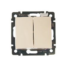 Выключатель Legrand 774305 Valena двухклавишный 10 AX(слоновая кость)