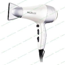 Фен Kelli KL-1110 белый/серебристый, 2400 Вт