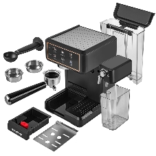 Кофеварка рожкового типа электрическая Endever Costa-1091, объем-1,8л, цвет черный/стальной, мощность 1350 Вт, давление 20 бар, 2 шт/уп