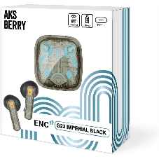 Наушники TWS Aksberry G23 черный, вкладыши, Bluetooth, сенсорное управление, до 4 ч