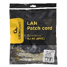 Патч-корд UTP Cablexpert PP12-7.5M/B cat.5e, 7.5м, литой, многожильный, черный