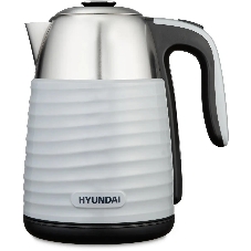 Чайник электрический Hyundai HYK-S4804 1.7 л, 2200 Вт, серый/черный корпус: металл