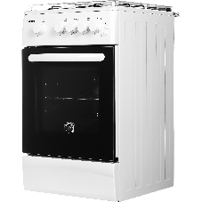 Плита газовая Kraft KF-FSK5404AGWG белый, конфорок 4 газовых, духовка 58 л, 50 см x 87 см x 63 см