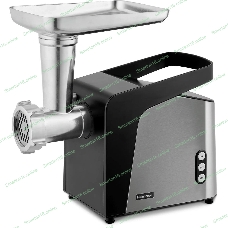 Мясорубка электрическая Rondell RDE-1455 серый, 2000 Вт, 3.0 кг/мин, реверс, защита от перегрузки, металлический лоток, насадки - 5