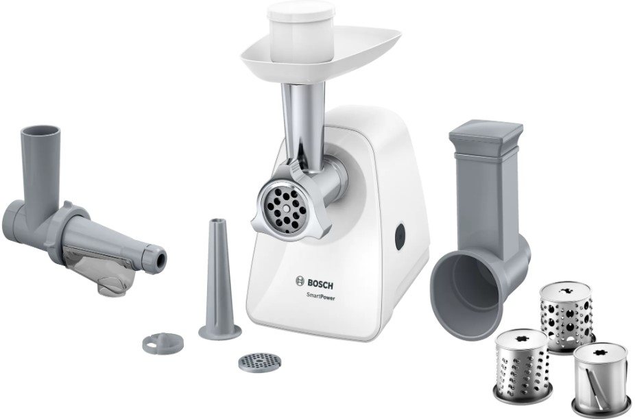 Мясорубка электрическая Bosch MFW2517W 1500 Вт, 1.7 кг/мин, белый