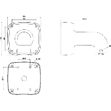 Настенный кронштейн для камер серий SD42, SD32, SD29, HDBW2, HDBW3, HDBW4, EB1 Wall Mount PFB302S