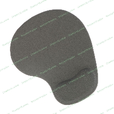 Коврик для мыши с подушкой под запястье Gembird MP-WR-GRAY, серый, 225х195х5мм, ткань/резина, блистер
