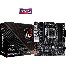 Материнская плата ASRock B650M PG Lightning, AM5, AMD B650, 4xDDR5, 4xSATA, 3xM.2, 1xPCIe 3.0 x4, 1xPCIe 4.0 x16, 1xDP, 1xHDMI, 1x2.5Gb LAN, 1xUSB 3.2 Gen 2, 2xUSB 3.2 Gen 1, 4xUSB 2.0, 3x3.5 мм, 7.1, Micro-ATX