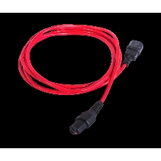 Шнур питания с фиксатором REM IEC 60320 C13/IEC 60320 C14, 10 А/250 В (3 * 1,0), 3 м, красный R-10-Cord-C13-C14-3-Red