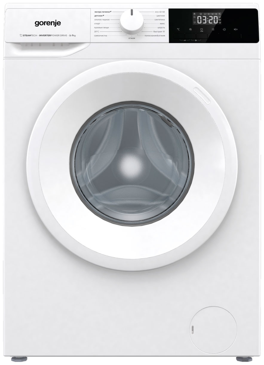 Стиральная машина GORENJE W2NHPI72SCSIRV + бак белый загрузка фронтальная 7 кг, 1200 об/мин., класс: А
