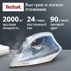 Утюг Tefal FV1R15F1 белый/голубой