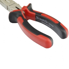 Длинногубцы Matrix NICKEL 17166 180 мм, прямые никелированные, двухкомпонентные рукоятки