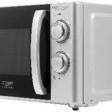 Микроволновая печь CASO MG 20 Ecostyle Ceramic серебристый/черный, 20 л, 700 Вт, переключатели - поворотный механизм