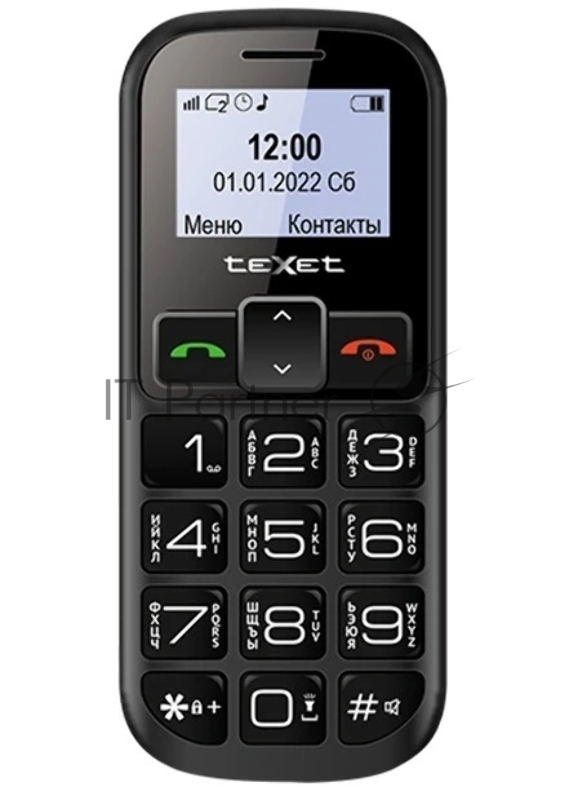 Мобильный телефон teXet TM-B322 черный-красный с ЗУ