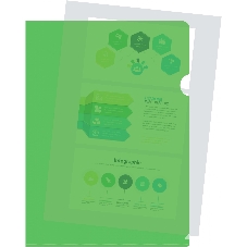 Папка-уголок Silwerhof Eco тисненый A4 пластик 0.12мм зеленый