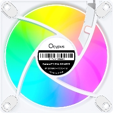 Вентилятор для корпуса Ocypus Gaммa F12 Elite WH ARGb 3 IN 1, 120x120x25мм, 4-PIN PWM, 600-1800 RPM, 26 DBA MAX, HYDRO BEARING