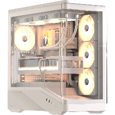 Компьютерный корпус Formula V Line Crystal U9 PA White, ATX, TYPE-C*1, USB3.0*2, Curved Glass, SIDE 3x PERFORMANCE ARGB, REAR 1x PERFORMANCE ARGB