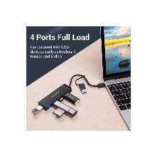 Концентратор Vention CHTBB, USB/USB Type-C, USB, USB