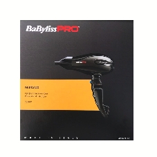 Фен BaByliss Pro Murano черный, 2000 Вт, компактный, ионизация