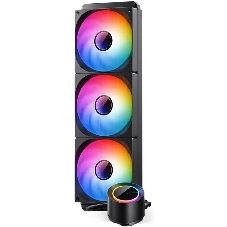 Система жидкостного охлаждения Jonsbo TG-420 ARGB Black, 420 мм, 3x140 мм, 800-1800 об/мин, 20.3-36.2 дБ, 4-pin PWM, 300 Вт, ARGB, черный