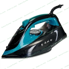 Утюг Delta Lux DE-3000 черный/бирюзовый, 2000 Вт, 20±5 г/мин, 130 г/мин, 320 мл